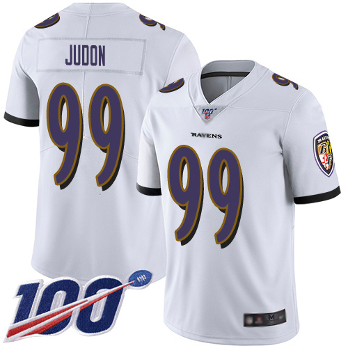 Baltimore Ravens Limited White Men Matt Judon Road Jersey NFL Football 99 100th Season Vapor Untouchable